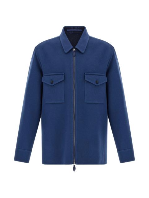 Double cloth overshirt