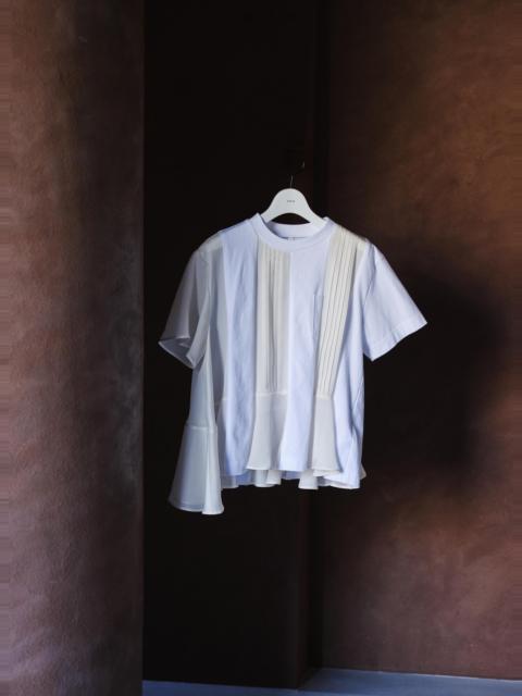 Satin x Cotton Jersey T-Shirt