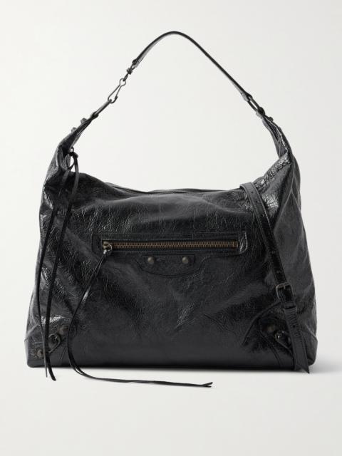 Le City Medium Embellished Textured-leather Shoulder Bag