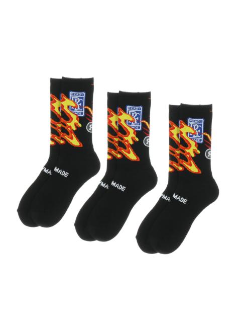 3P CREW SOCKS / BLK