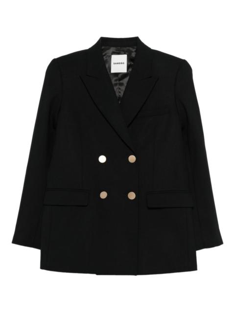 double-breasted virgin wool blazer