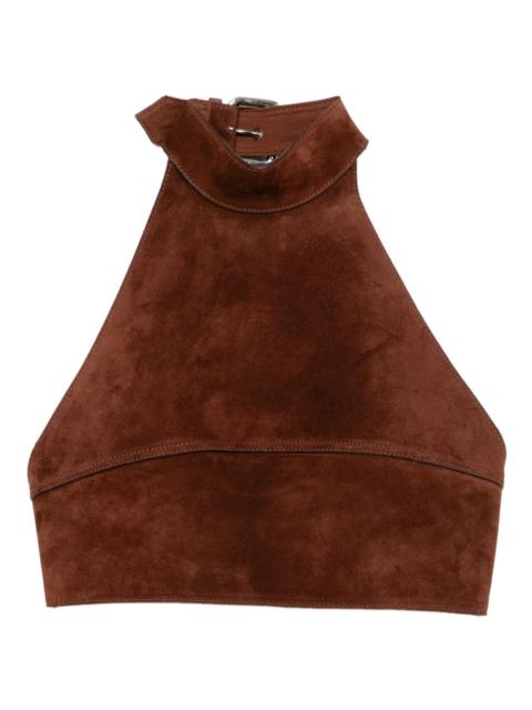 leather halter top