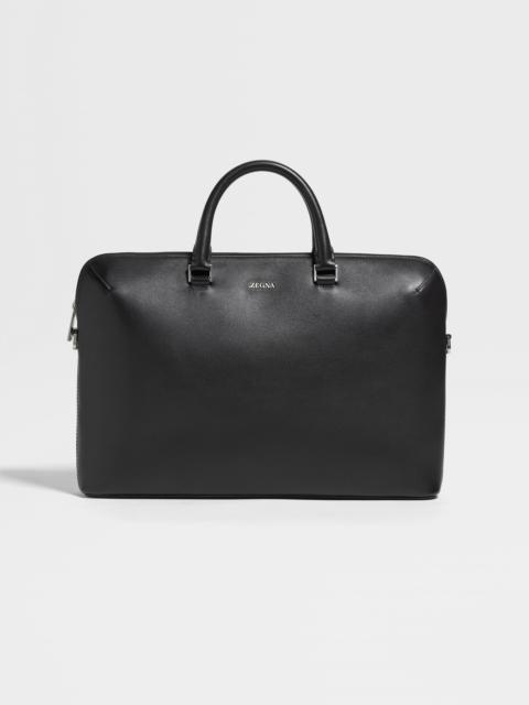 BLACK LEATHER BUSINESS BAG