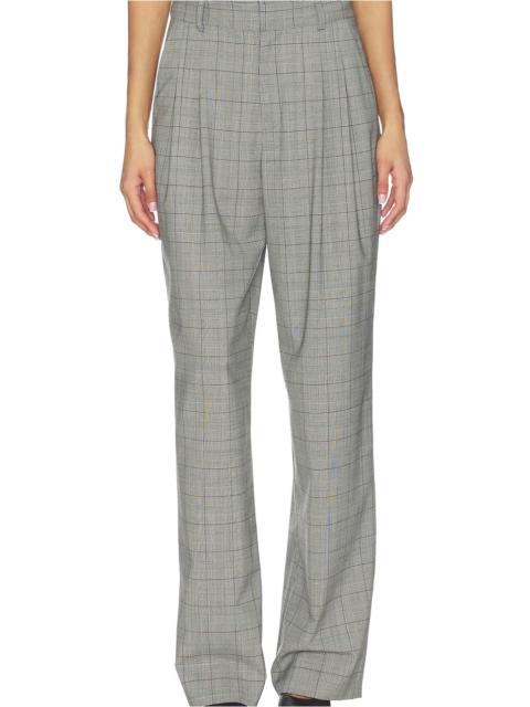 Double Waistband Tailored Wide Leg Pant