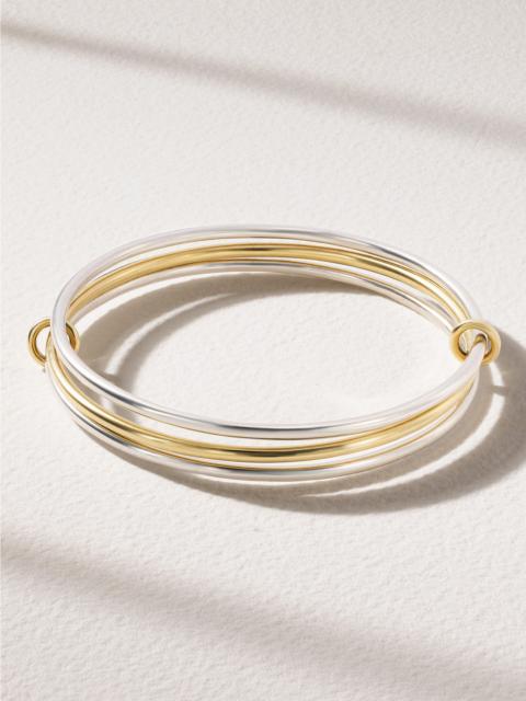 Lumin Set Of Three 18-karat Yellow And White Gold Bracelets