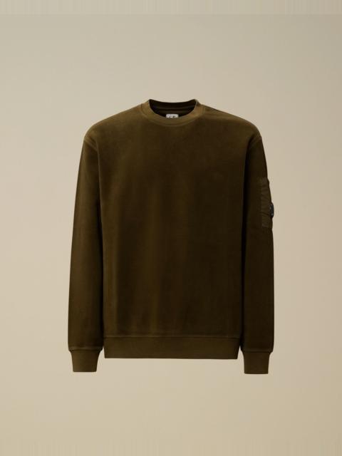 Brushed Emerized Diagonal Fleece Crewneck Sweatshirt