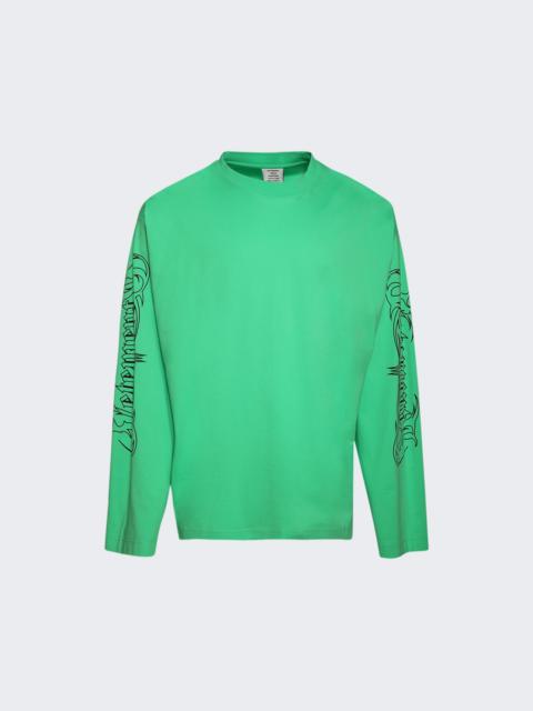 Printed Metal Longsleeve Tee Neon Green