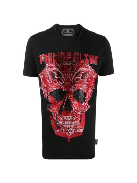 embellished skull short sleeve T-shirt