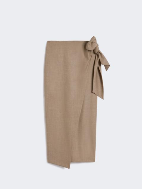 BINGO Long, stretch-cashmere skirt