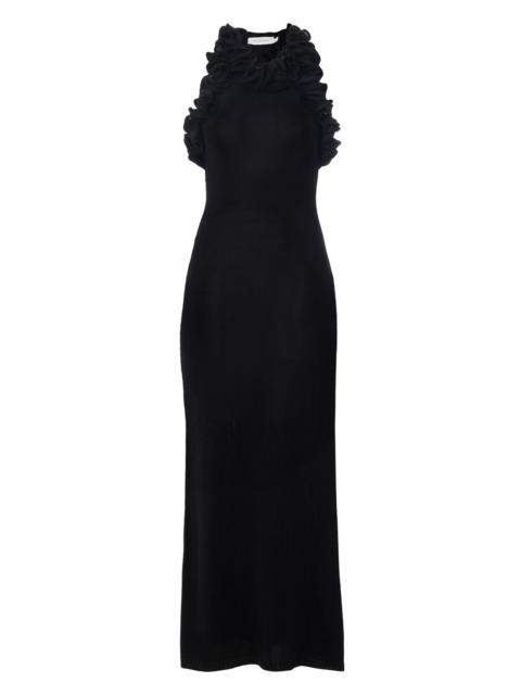 MATCHMAKER RUFFLE NECK MIDI