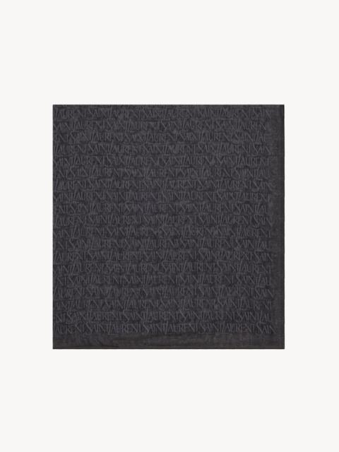 SAINT LAURENT LARGE SQUARE SCARF IN CASEIN FIBER AND MODAL