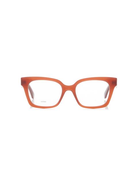 Square-Frame Acetate Glasses pink