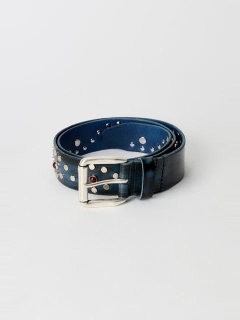 Vortex Belt Vintage Black Ocean Leather