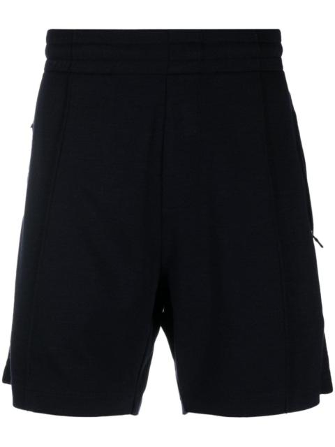 zip-pockets slip-on track shorts