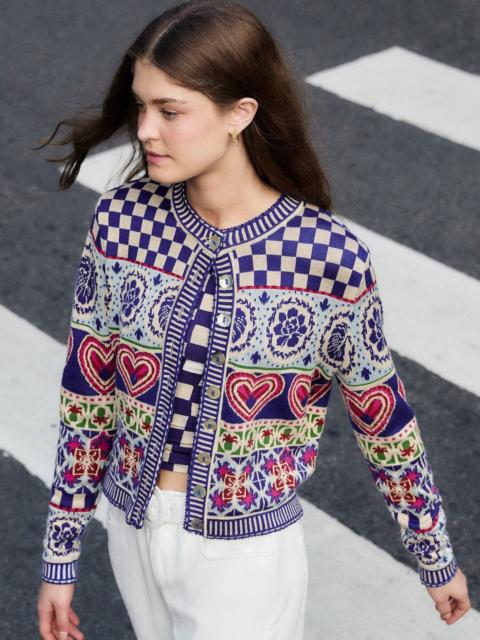 Rainbow Kaleidoscope Ainika Knit Cardigan