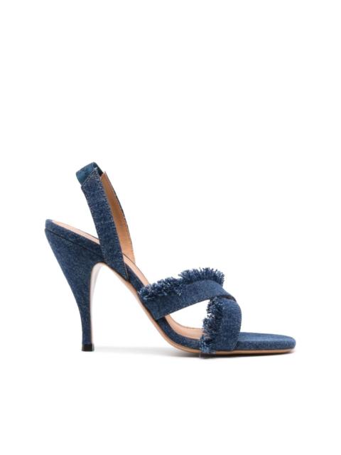 110mm denim sandals