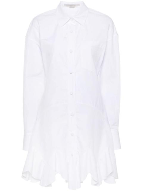 logo-embroidered poplin mini dress