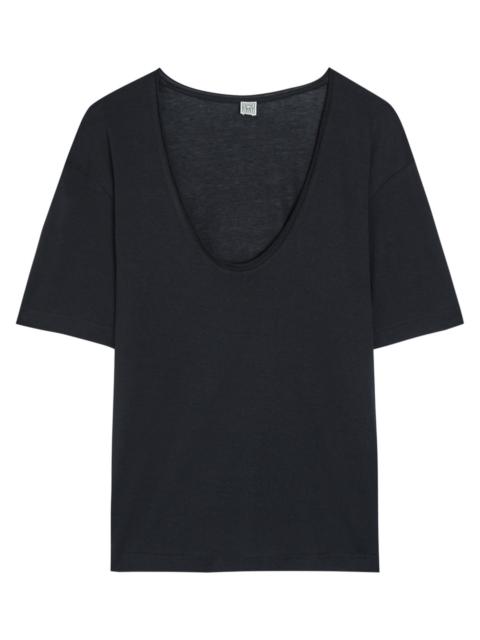 Toteme Scoop-neck Cotton and Silk-blend T-shirt