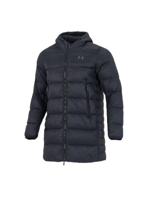 Under Armour Down Parka Fleece Jacket 'Black Grey' 1373663-001