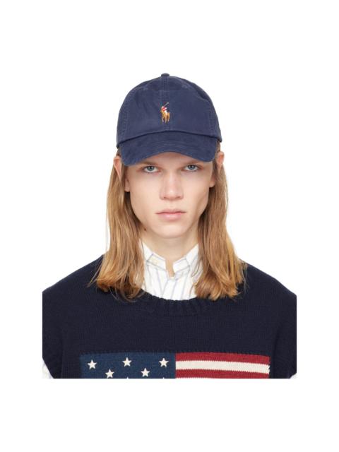 Navy Stretch-Cotton Twill Ball Cap