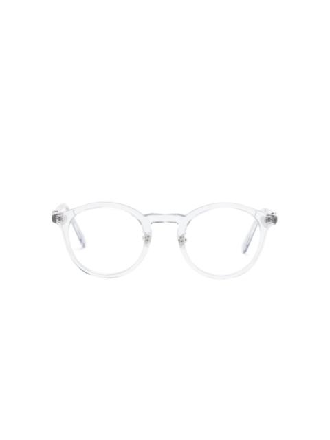 logo-plaque round-frame glasses