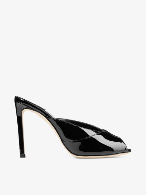 Brigitte Mule 100
Black Patent Leather Mules
