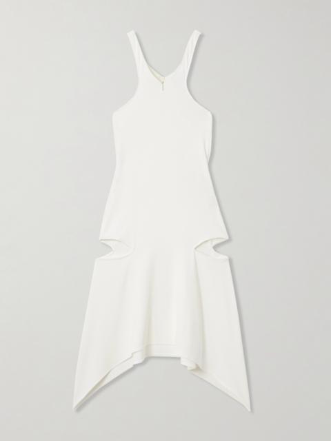 Criss Cross Cutout Crepe Mini Dress