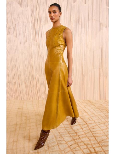 Juliette Leather Sleeveless Long Dress
