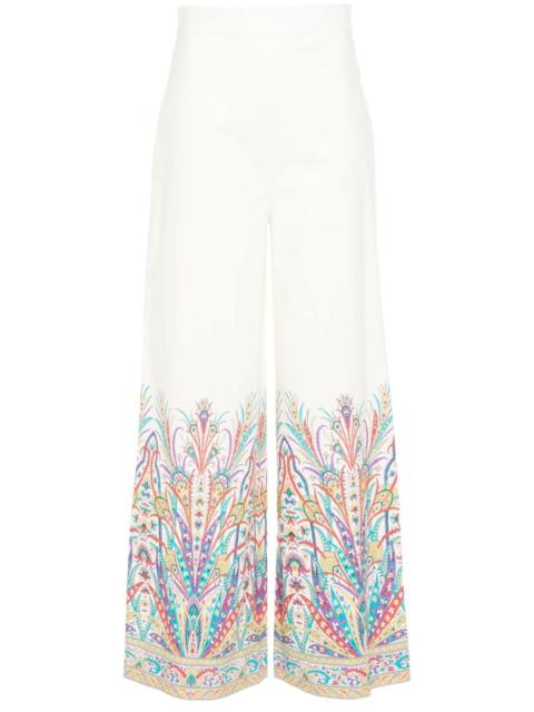 botanical-print trousers