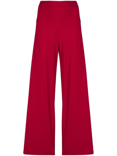 wide-leg flared trousers