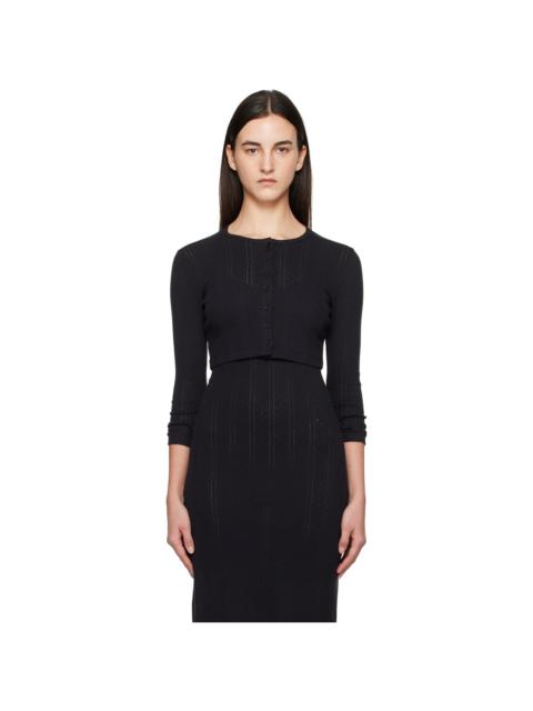 Black 'The Crop Cardi' Cardigan