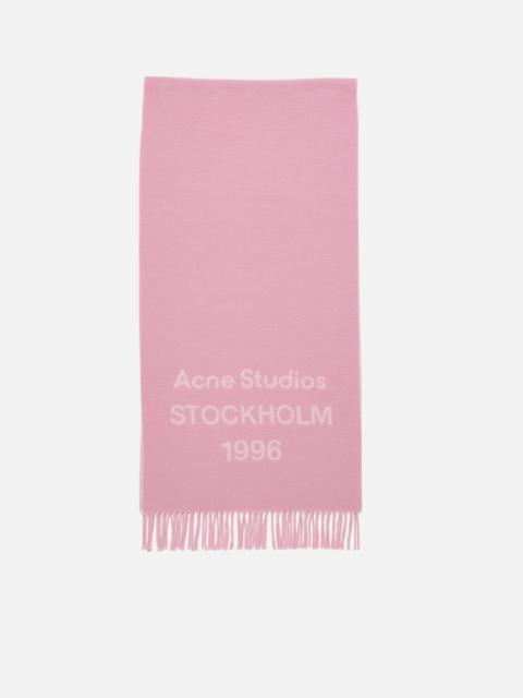 Logo scarf - Wide - Cotton candy pink