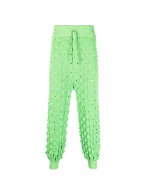 TRANSPARENT SPIKE KNIT PANT - GREEN SPIKE