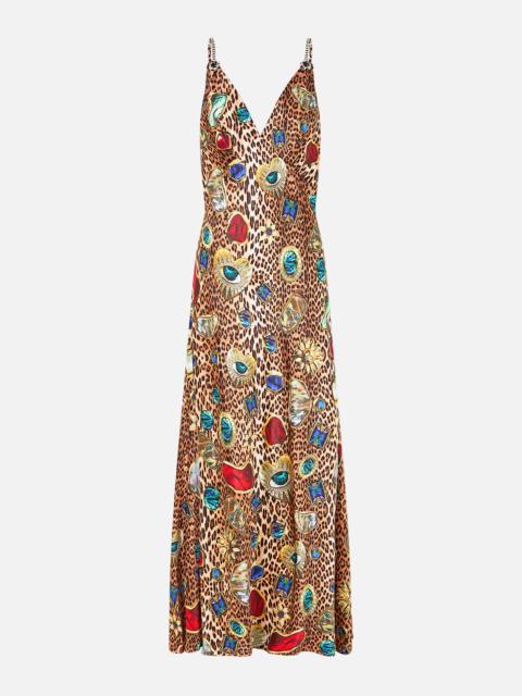 V-NECK FULL LENGTH BIAS SLIP DRESS