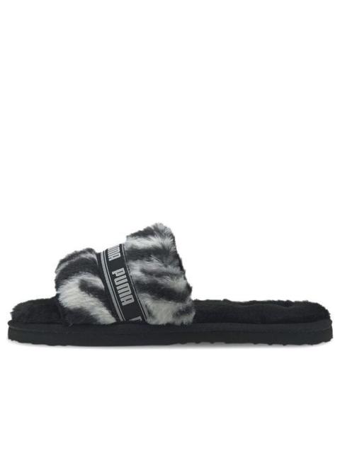 (WMNS) PUMA Fluff Slide 'Wild - Black' 385276-01