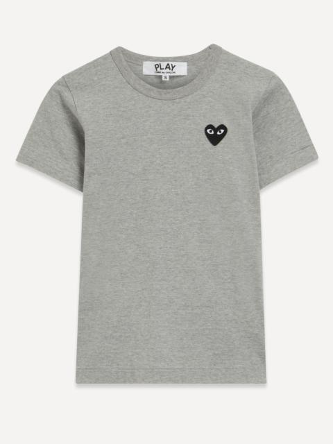 Grey Heart Appliqué T-Shirt