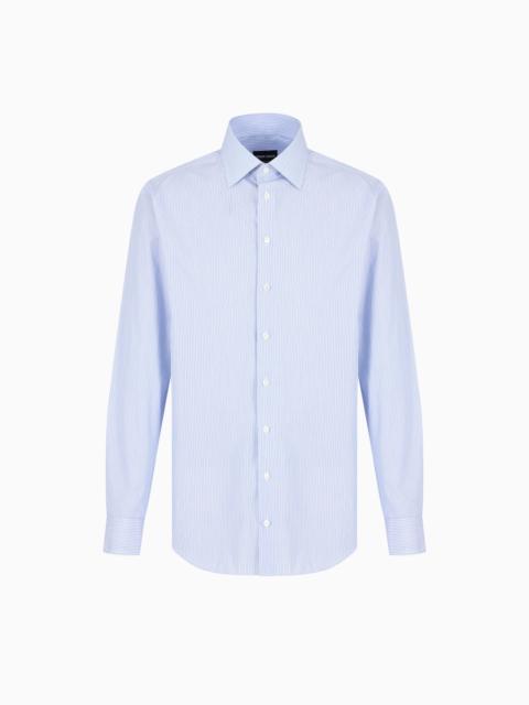 REGULAR-FIT SHIRT IN STRIPED LUXURY COTTON
