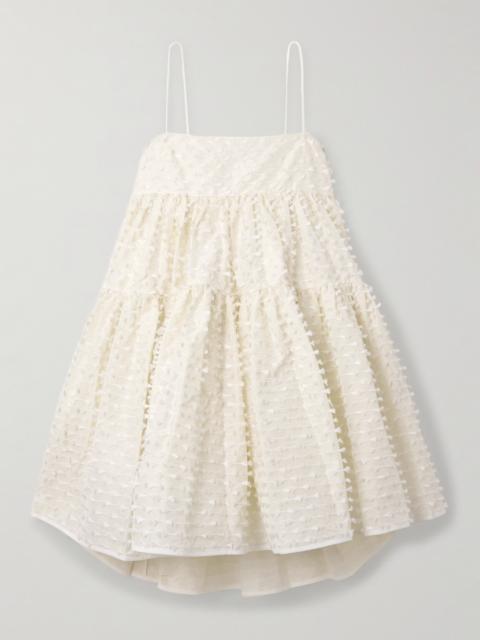 Oberra Tiered Fil Coupé Shell Mini Dress