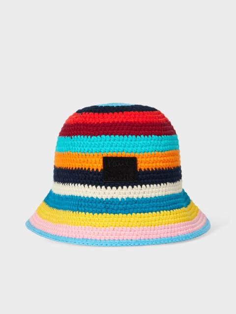 'Signature Stripe' Crochet Bucket Hat
