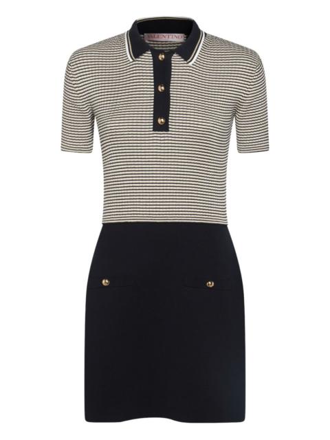 striped polo mini-dress