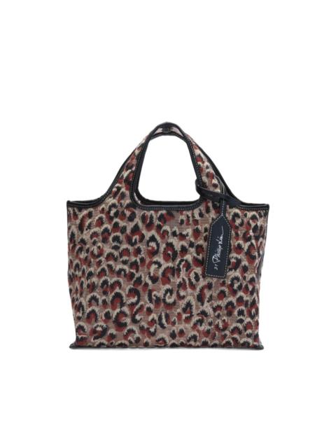 leopard-print tote bag