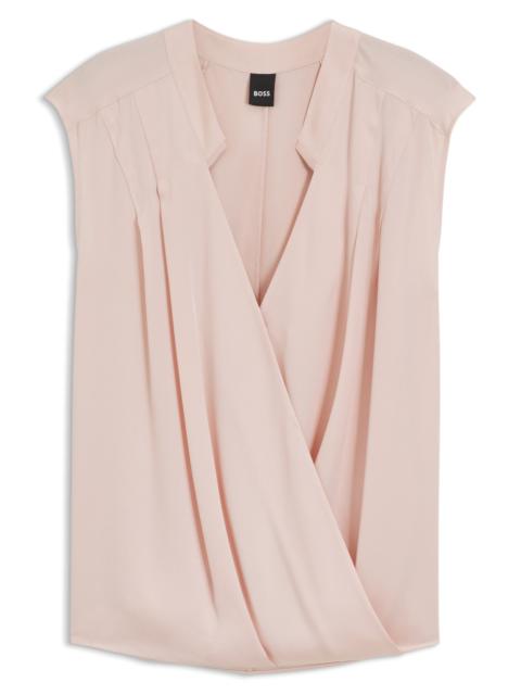 REGULAR-FIT BLOUSE IN STRETCH SILK