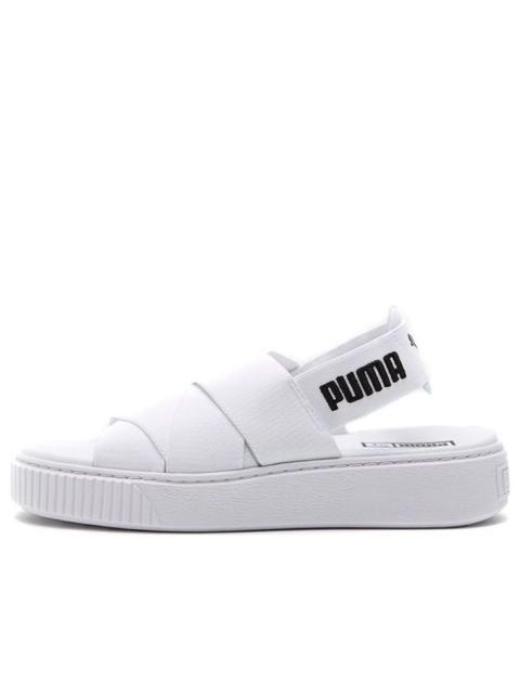 (WMNS) PUMA Platform Trace Sports sandals 'White Black' 365478-02