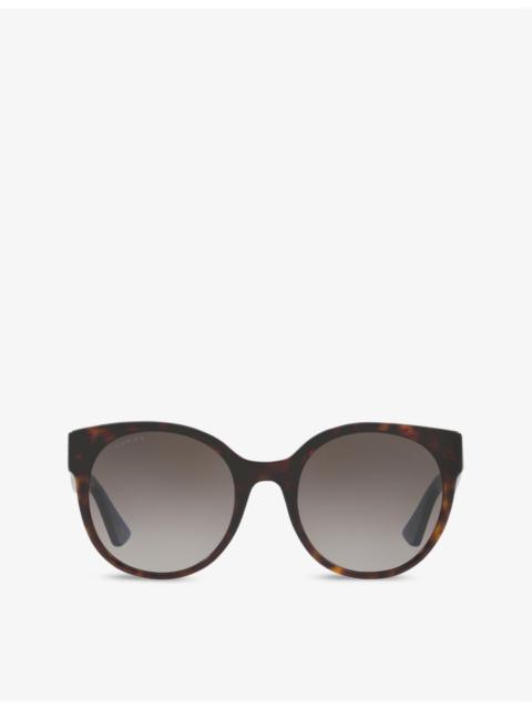 GG0035SN round-frame acetate sunglasses