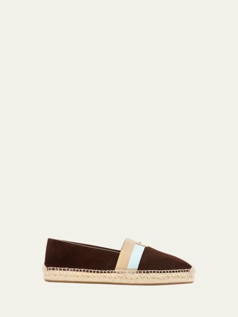Men's Alfarica Reversed Nubuck Leather Red-Sole Espadrilles