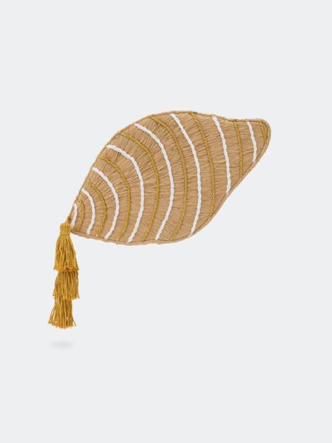 Tulip Shell Clutch in Gold/Natural