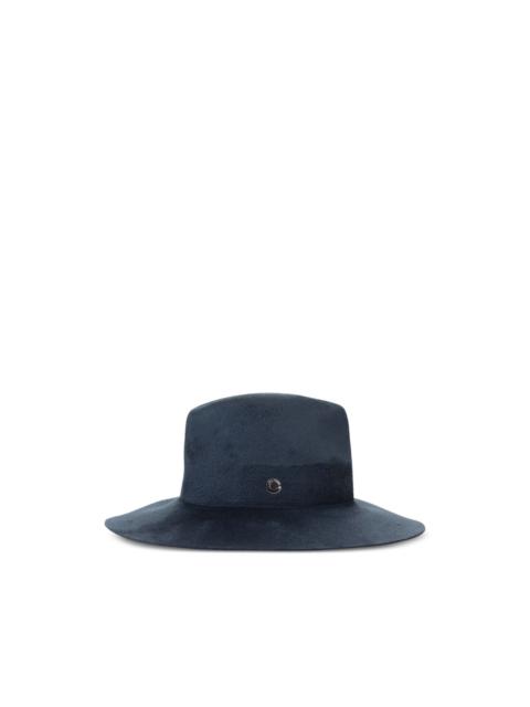 wide-brim fedora hat