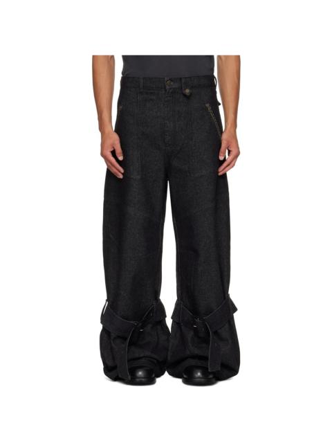 Black Cargo Jeans