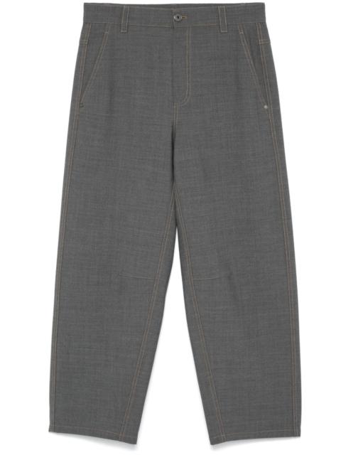 mélange-effect trousers