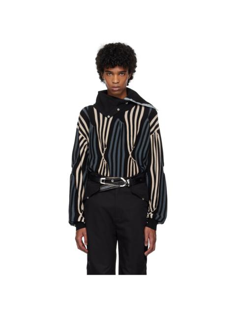 Black & Beige Solix Sweater